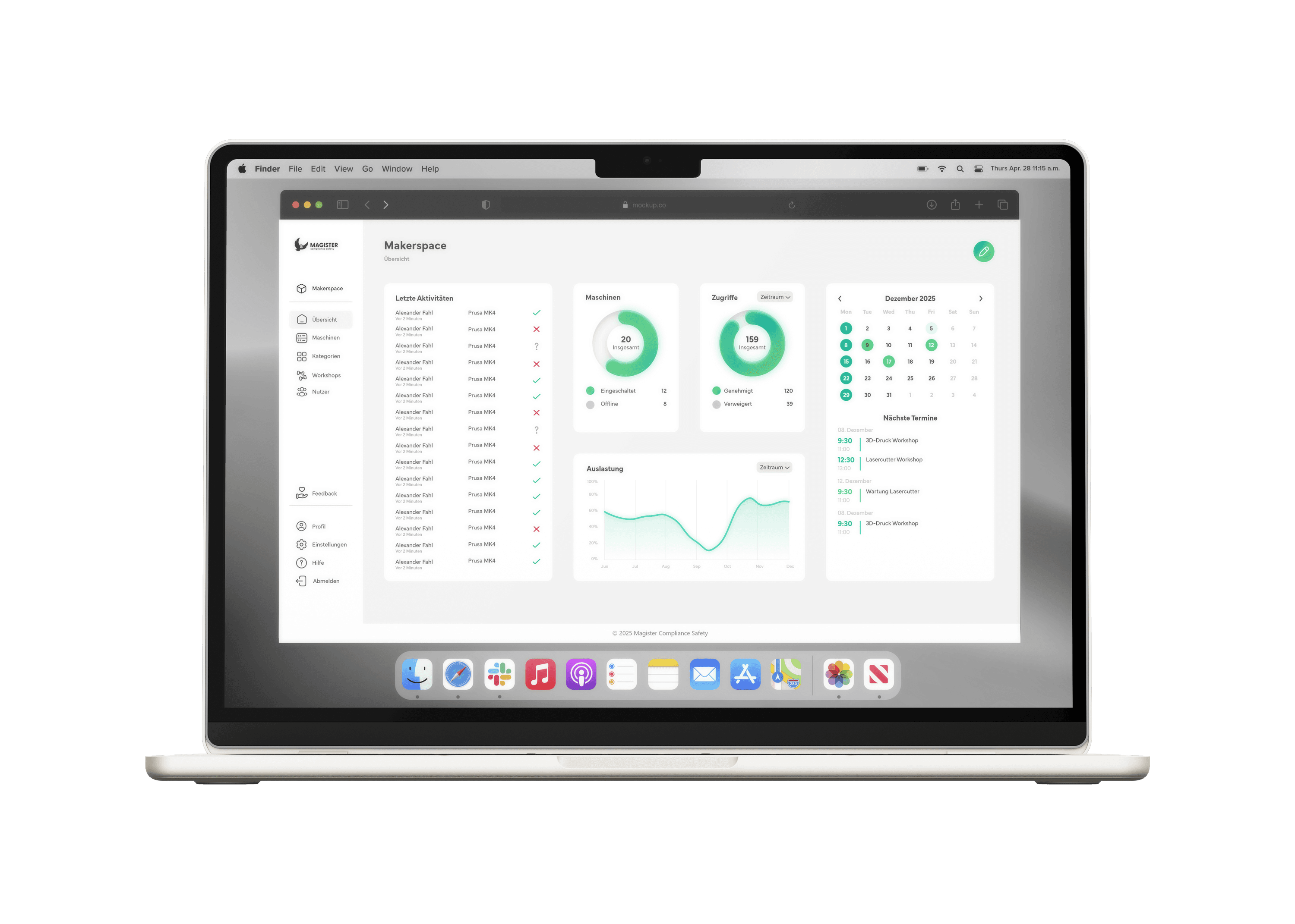 Magister Dashboard – System-Übersicht