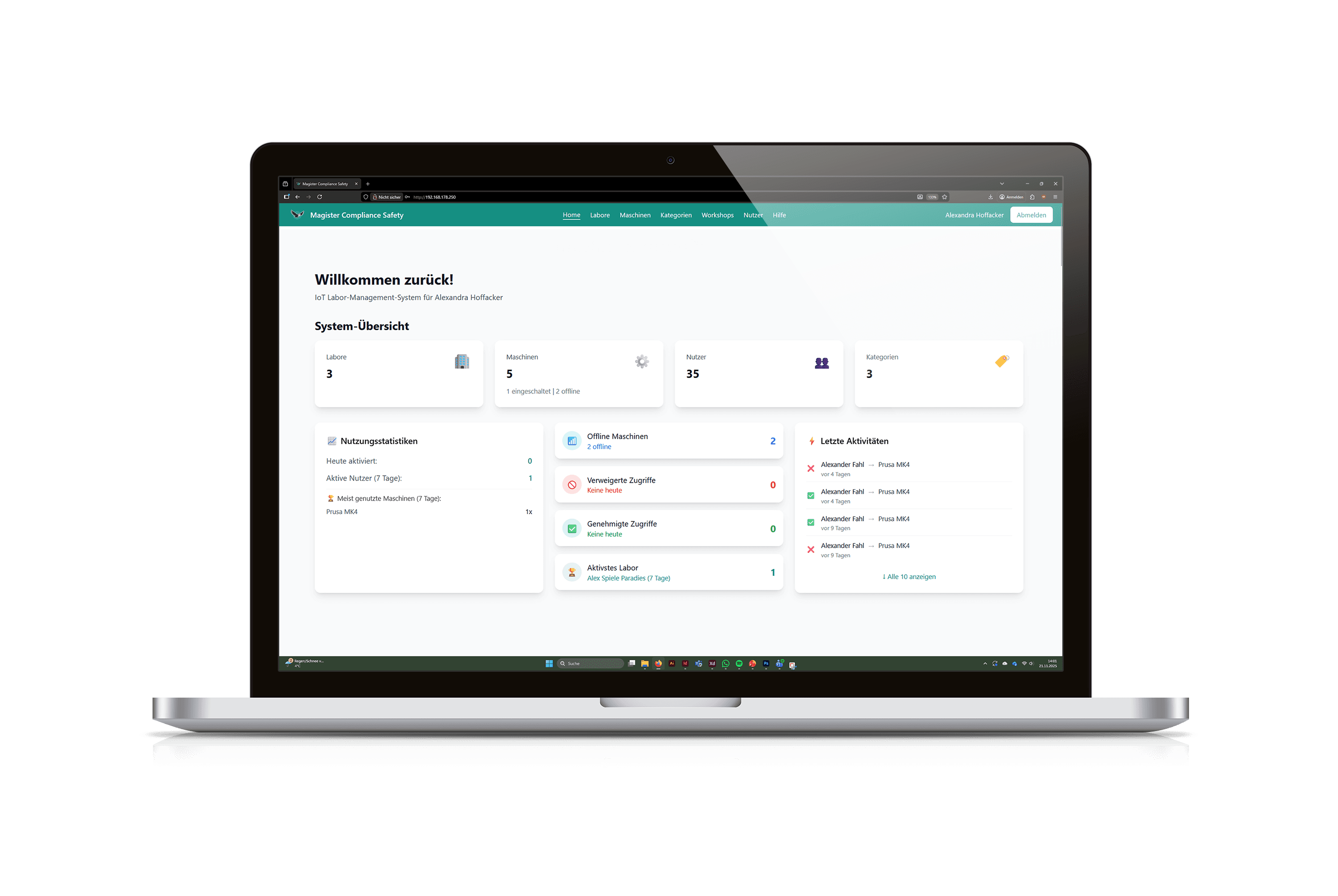 Magister Dashboard – System-Übersicht
