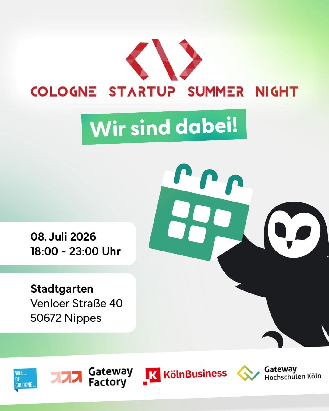 Wir sind bei der Cologne Startup Summer Night!